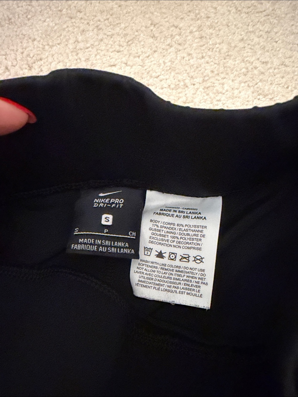 Nike Black Logo-Print Performance Leggings - Picture 2 of 2